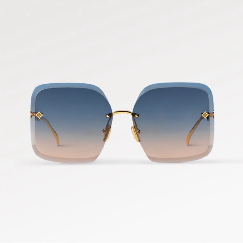 Louis Vuitton Jewel Square Blue and Tan Gradient Sunglasses